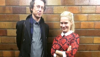 Michal Habaj a Mrika Áábelová Foto: Nedeľná chvíľka poézie_FM